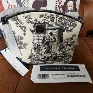 NWT Dooney & Bourke Haunted Mansion Toile Crossbody Purse